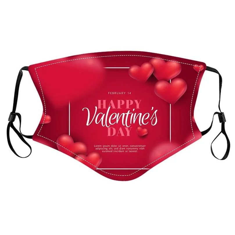 valentines day mask for love embrace cupids heart printed outdoor dust cotton spun couple reusable with masks filter