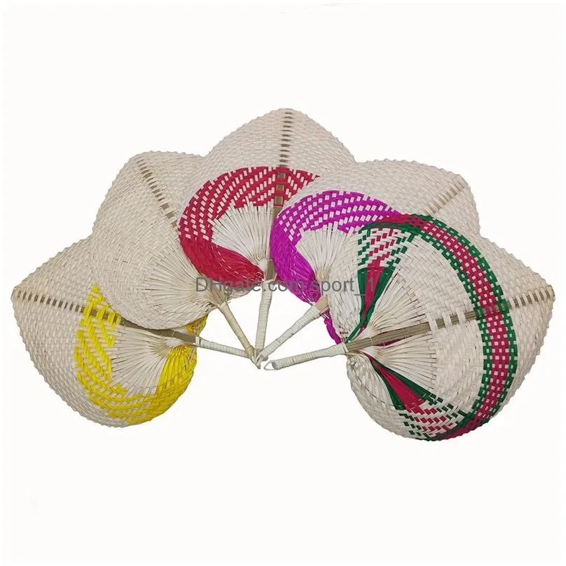 woven straw bamboo hand fan favor party baby environmental protection mosquito repellent fans for summer wedding gifts