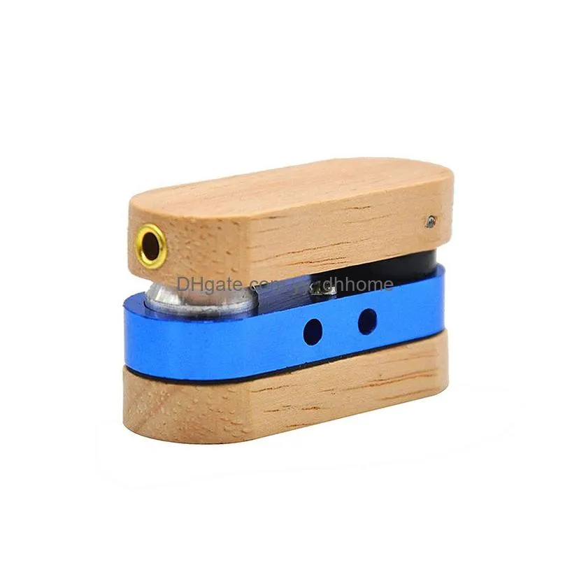 mini portable wooden folding pipes exquisite 360 degree rotating metal pipe household smoking accessories mixed colors