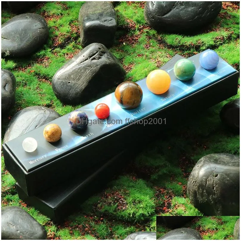 natural crystal stone eight planets solar system gem party favor school science home decoration ornaments