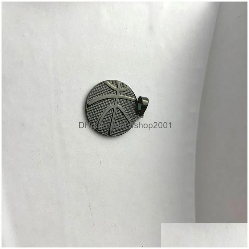 sports basketball necklace titanium steel pendant necklace mens fashion accessories