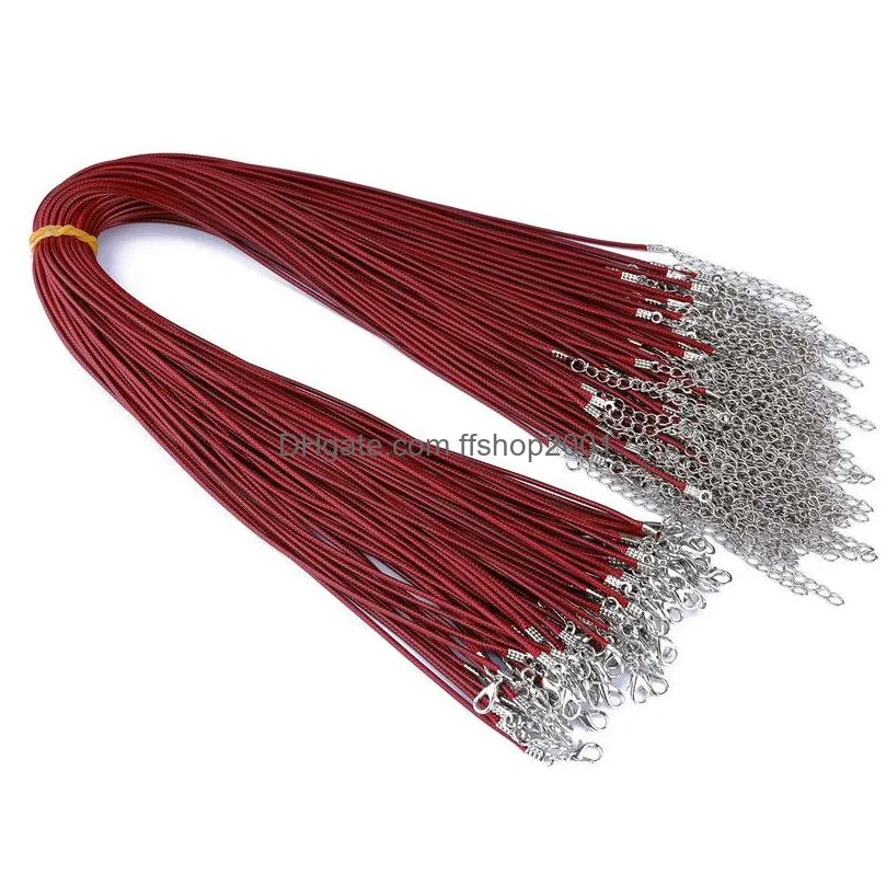 8 colors pendant chain wax ropes leather rope jewelry chains diy fashion accessories