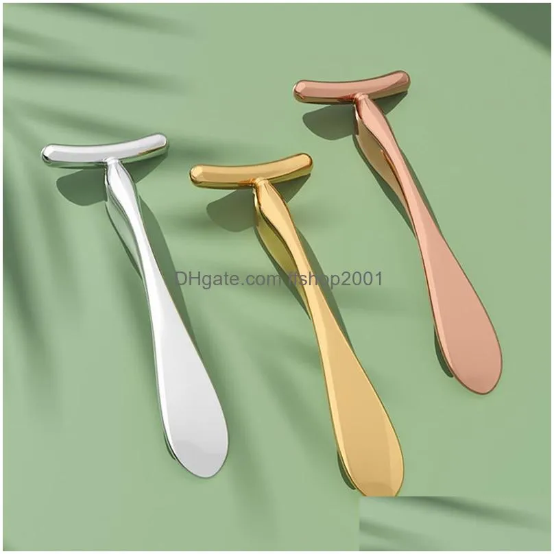 metal eye cream massage stick party favor tshaped double head face cream spoon