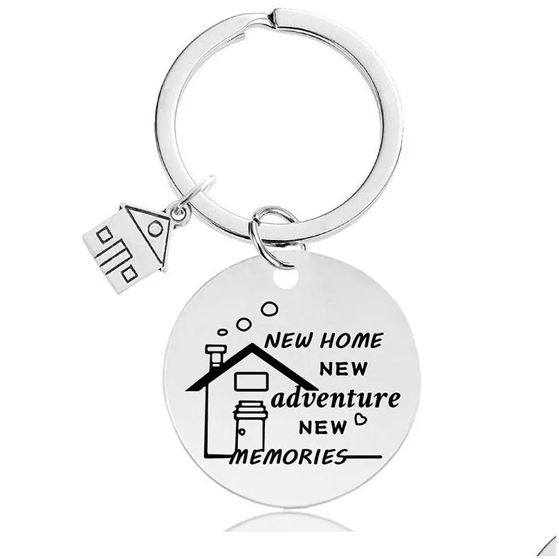 house keychains housewarming metal keychain pendant car keyring key chain diy creative gift