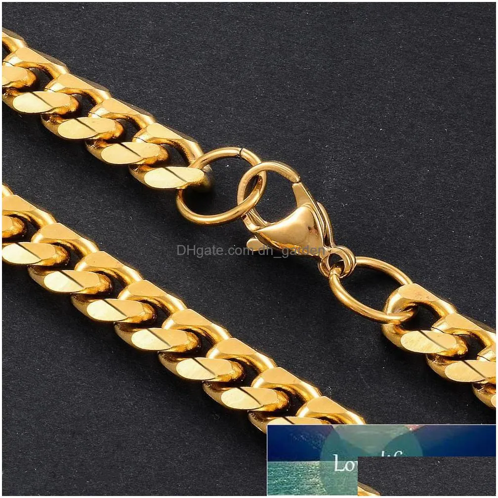 ladies stainless steel cuban chain gold fashion hip hop necklace jewelry factory price expert design quality latest style original