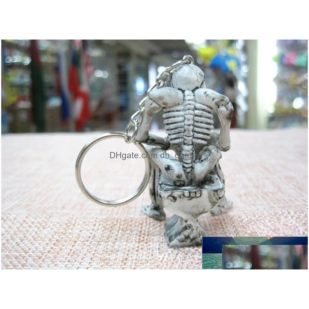 fashion keychain horror personality skeleton skeleton pendant mens jewelry car keychain gift halloween accessories factory price expert design quality