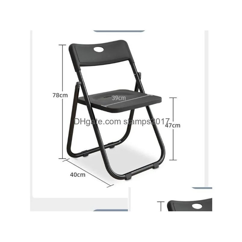 folding chair multicolor patio benches household plastic dining chairs outdoor portable activities meeting training staff back computer seating