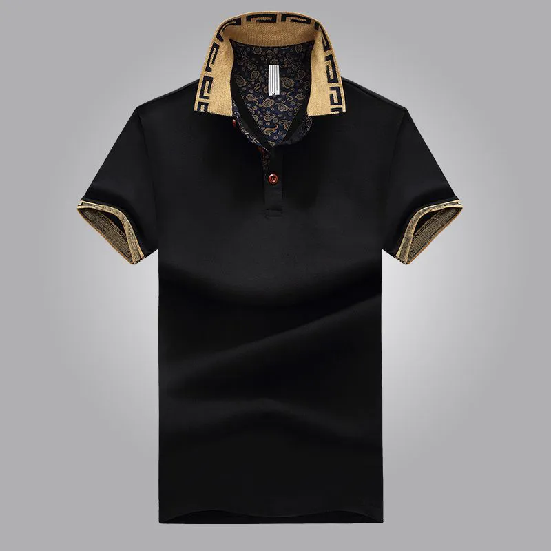 Hot Sales Shirt Luxury Design Male Summer Turn-Down Collar Short Sleeves Cotton Shirt Men Top