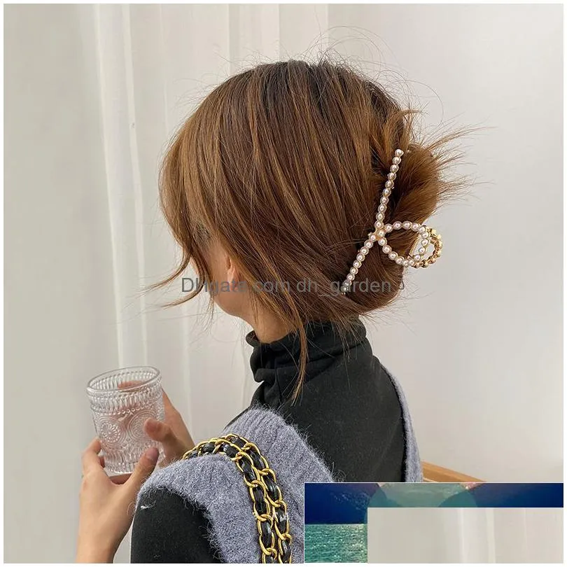 pearl hairpin for women elegant headdress sideclips korean rhinestone barrettes hair clips hair accessories claw clips factory price expert design