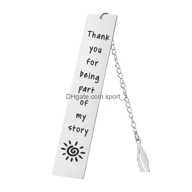 stainless steel bookmark party favor tassel leaf pendant opening school teachers day souvenir creative diy gift