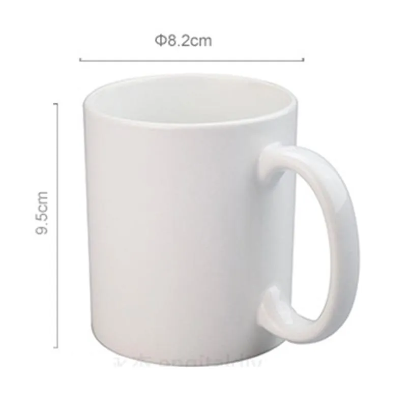 11oz sublimation blank ceramic mug diy handle coffee cup solid color heat transfer household personalized water cups creativity gift