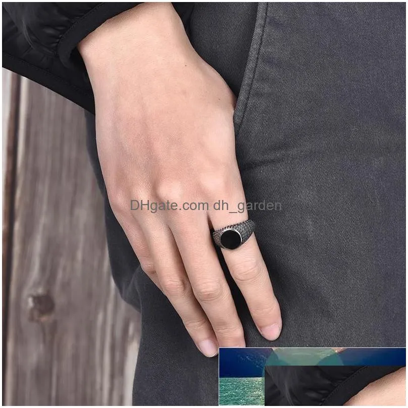 vintage silver color ring for men fashion stainless steel men rings wedding bands engagement anel punk male jewelry gift factory price expert design quality