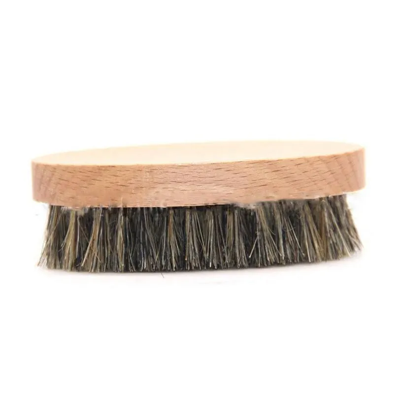 natural boar bristles beard brushes portable wooden bathroom facial massage cleaning brush household beauty clean tools