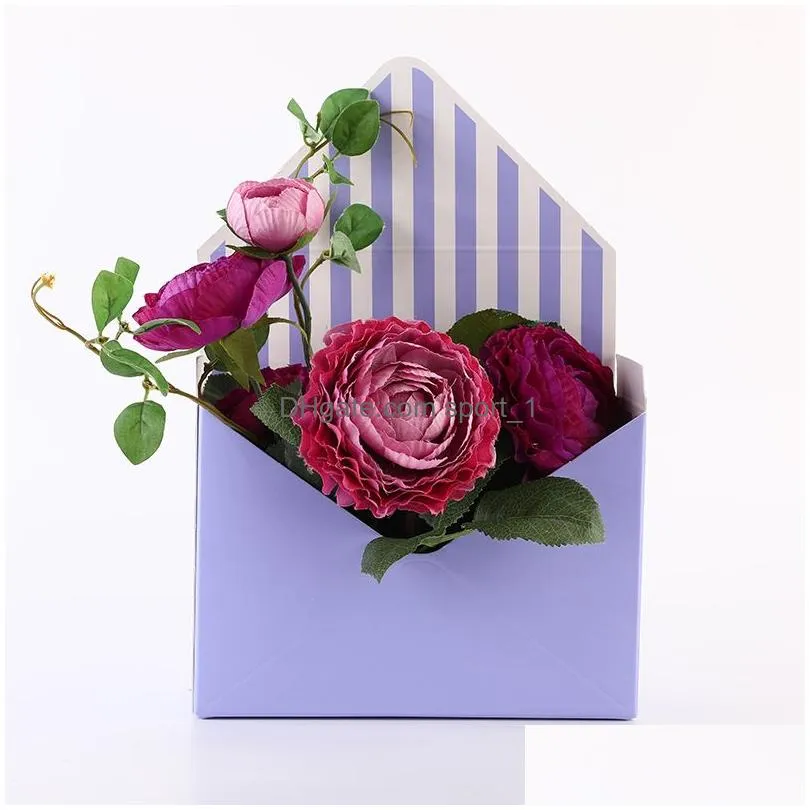 folding flower boxes creative envelope shape gifts wrap valentines day birthday gift flowers packaging desktop decoration floral