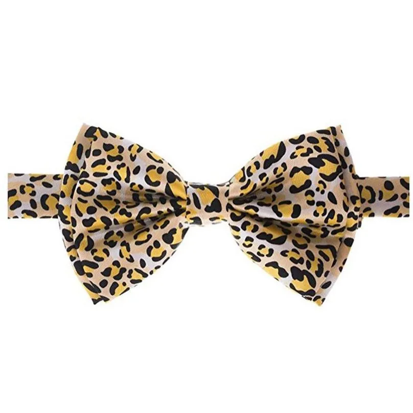 leopard bow ties adult print bow bowknot casual party decoration fashion accessories
