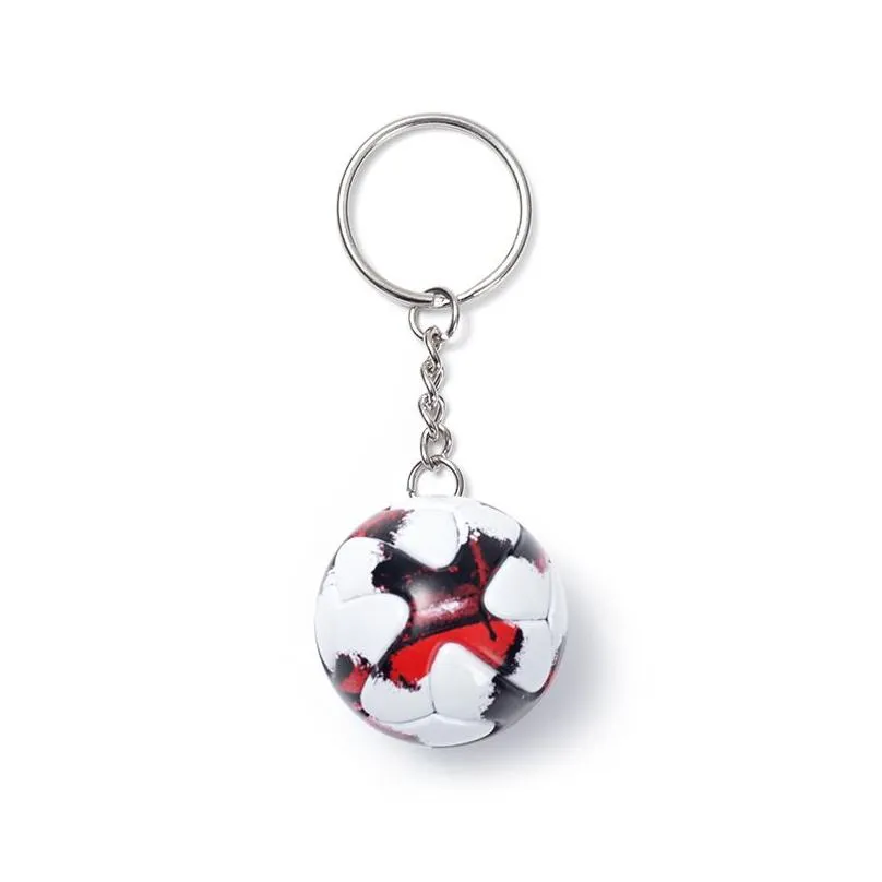 mini football keychain pendant creative fan souvenir gift keyring luggage decoration key chain