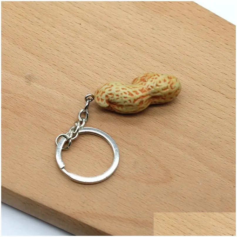 mini simulation vegetable keychain pendant strawberry orange fruit keychain creative gift key chain keyring