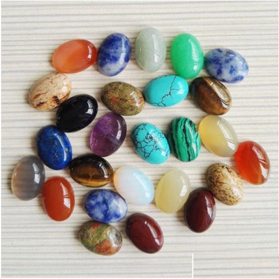 natural stone 10x14mm cab cbochon loose gemstones for jewelry making 50pcs/lot ring accessories no hole wholesale bh008