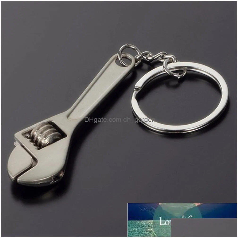 mini tools wrench keychain metal car key ring high quality simulation spanner key chain keyring keyfob jewelry gift factory price expert design quality latest