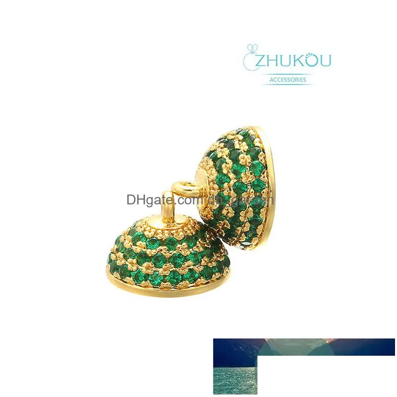 zhukou 8/10/12/14/16mm handmade brass cubic zirconia round connector diy jewelry findings model vz207 factory price expert design quality latest style