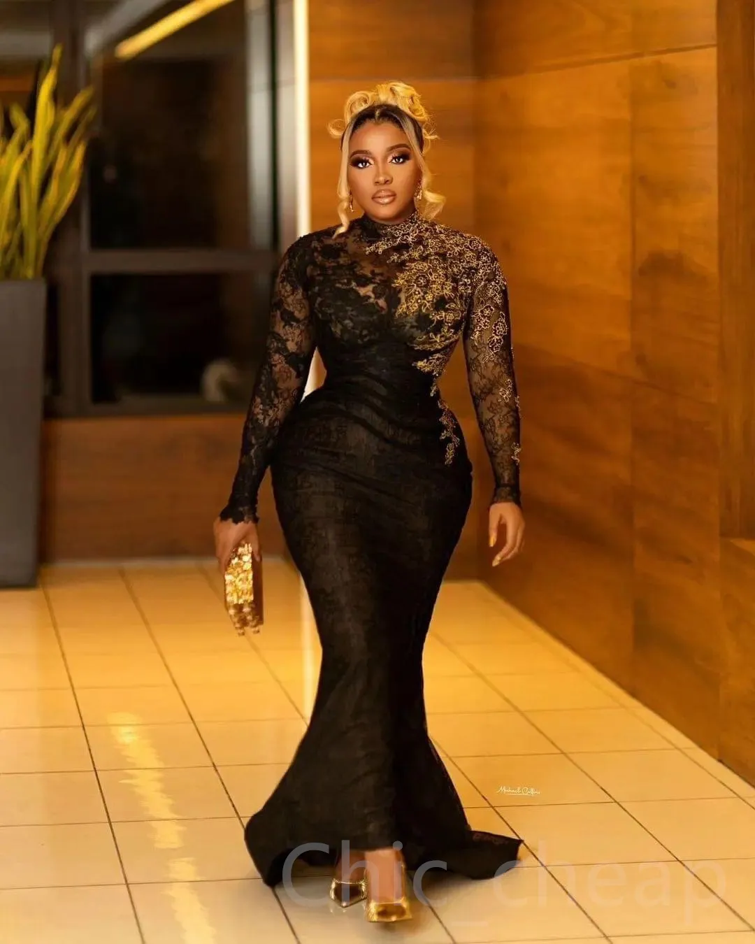 2023 May Aso Ebi Black Mermaid Prom Dress Lace Sexy Evening Formal Party Second Reception Birthday Engagement Gowns Dress Robe De Soiree ZJ194