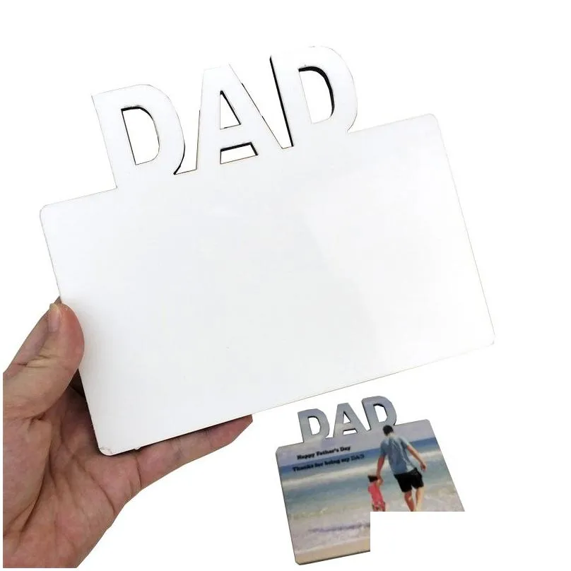 sublimation blank photo frame ornaments diy heat transfer dad album home desktop decoration fathers day gift