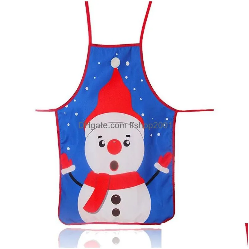 christmas apron personality cartoon printing decoration clothes creative environmental protection cloth sleeveless kitchen aprons