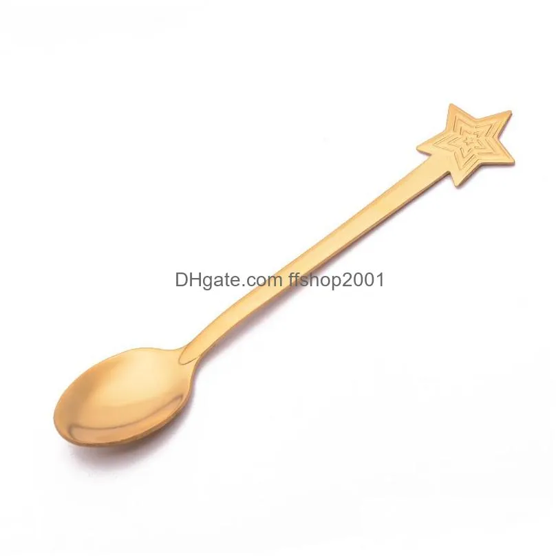 christmas gift stainless steel spoon household kitchen tableware dessert stirring spoons cartoon coffee scoop