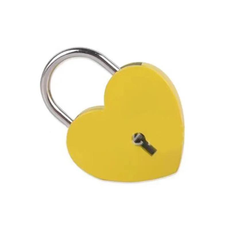 heart shaped concentric lock metal mulitcolor key padlock gym toolkit package door locks building supplies 45x58x8mm