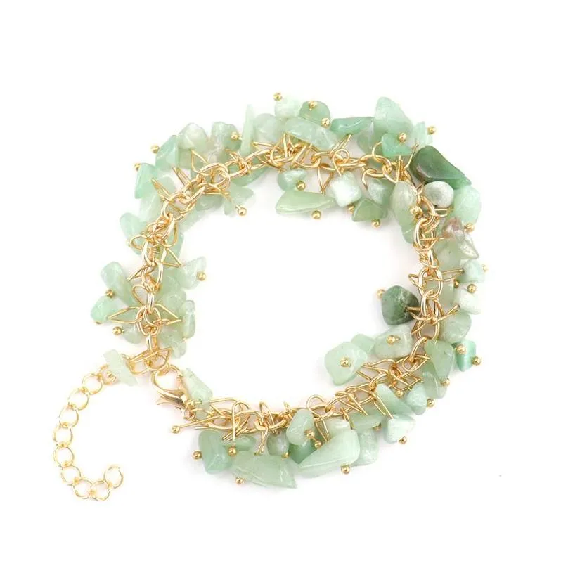 bohemian beach bracelet natural gravel crystal bracelet travel fashion accessories gift supplies