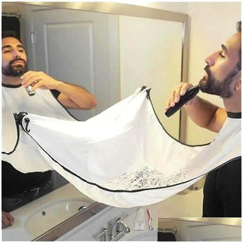 mens shaving apron household barber beard repair transparent suction cup apron