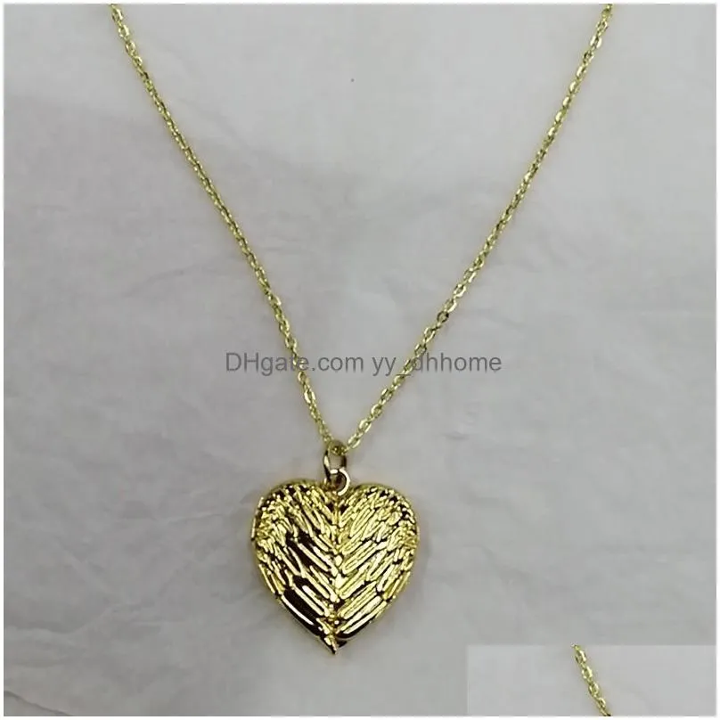 sublimation blank pendant necklace heat transfer romantic angel wing heart necklaces car pendants valentines day gift