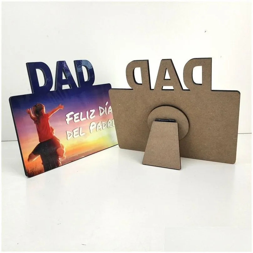 dad heat transfer mdf p o frame sublimation blank diy album home desktop decoration ornaments fathers day gift