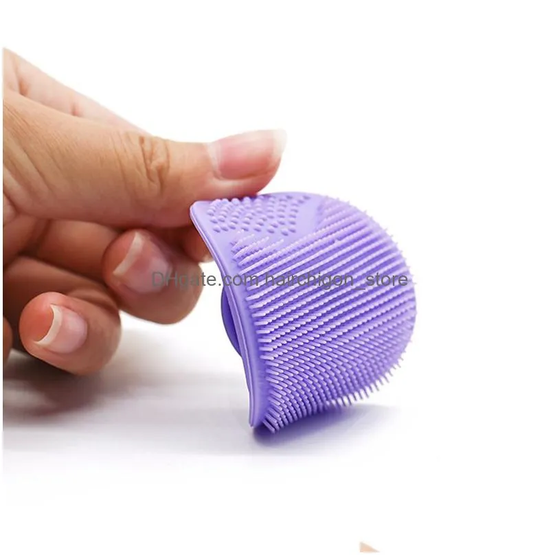 silicone face cleansing brush handheld face scrubber mini massage waterproof facial clean tool deep pore cleanser brushes 052