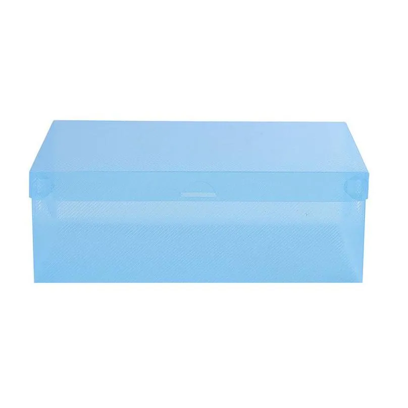 shoe storage box thickened clamshell transparent male and female pp plastic foldable shoes boxes 28x18x9.5cm