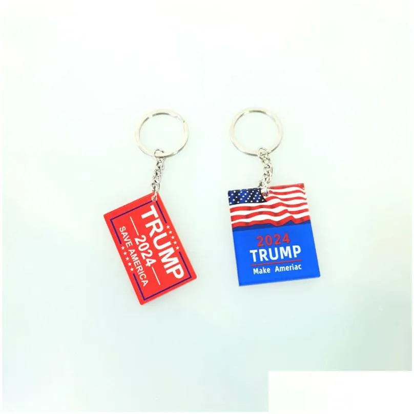 2024 trump keychain us election keychains campaign slogan plastic key chain keyring