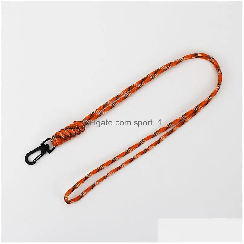 8 colors hand woven key rope keychain multifunction work card lanyards