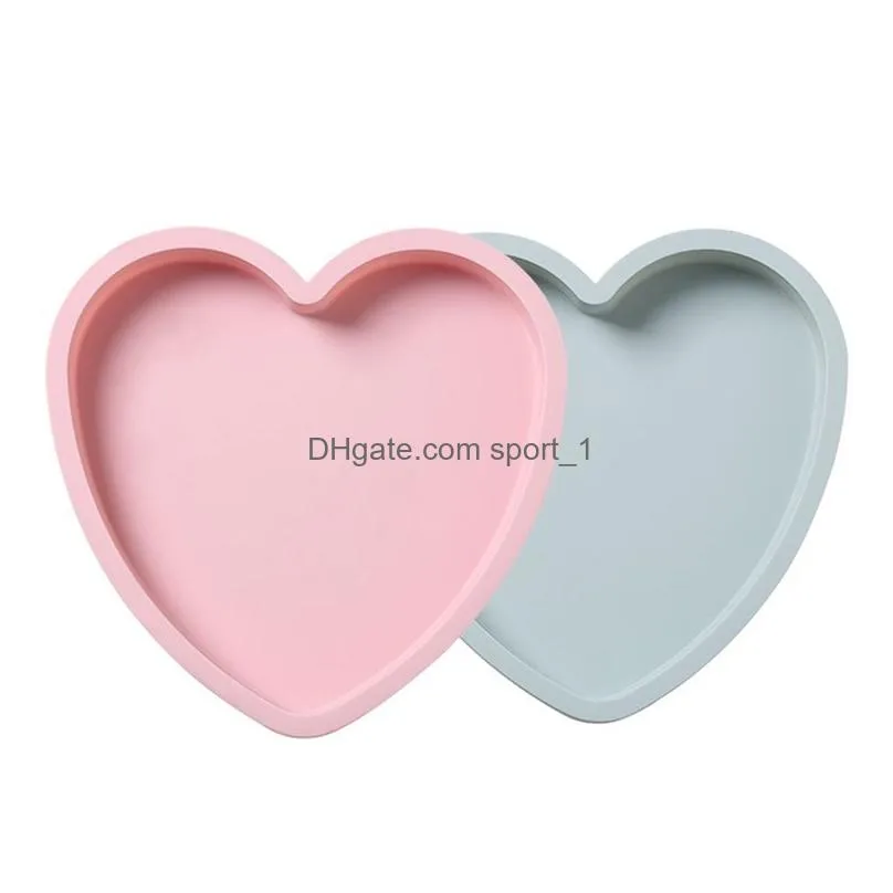 8 inch silicone baking moulds creative heart shaped cake tool non stick home kitchen bakeware