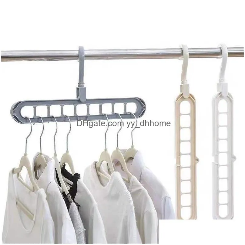 9 hole space saving hanger 360 rotating magic multifunction folding hangers home wardrobe drying clothes storage rack