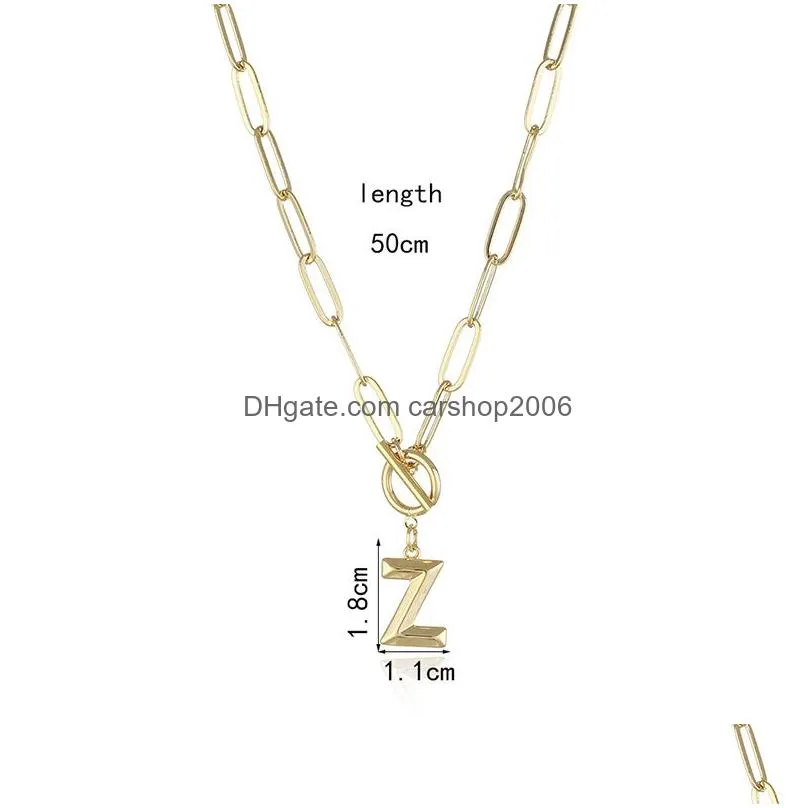 personalized letter pendant necklace men and women party decoration hip hop necklace fashion jewelry accessories