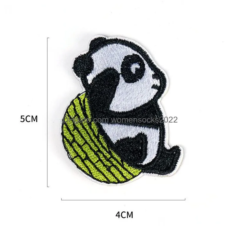 notions cute panda delicate embroideredes decorative animal iron on sew on applique for clothes jeans dress hat arts