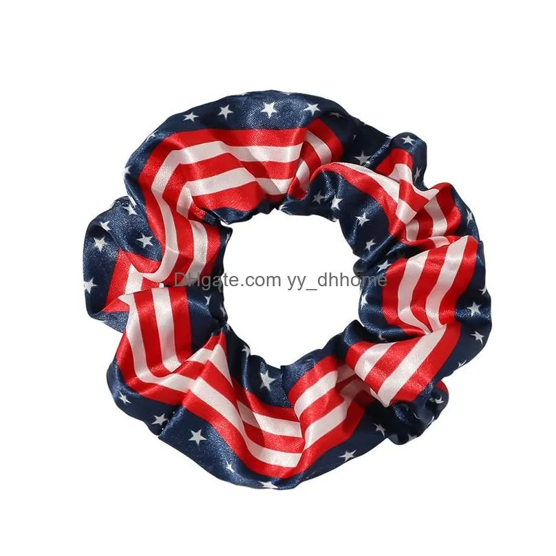 american flag hair rubber bands independence day decoration headband ladies hair ring