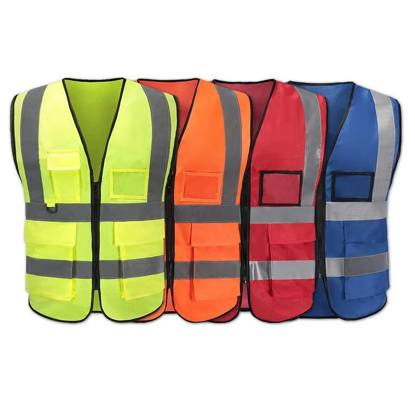 high visibility working safety construction warning reflective traffic work vest green reflect safe clothing mens vests