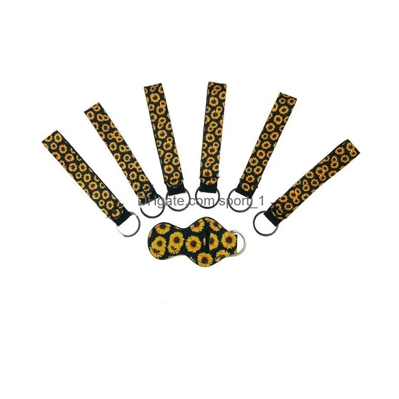 neoprene wristlet keychains lanyard party favor fashion long printing keychain decorative pendant for girls