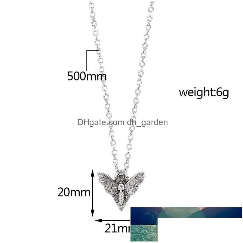 vintage animal moth accessories skull head moth pendant necklace for women man gift factory price expert design quality latest style original