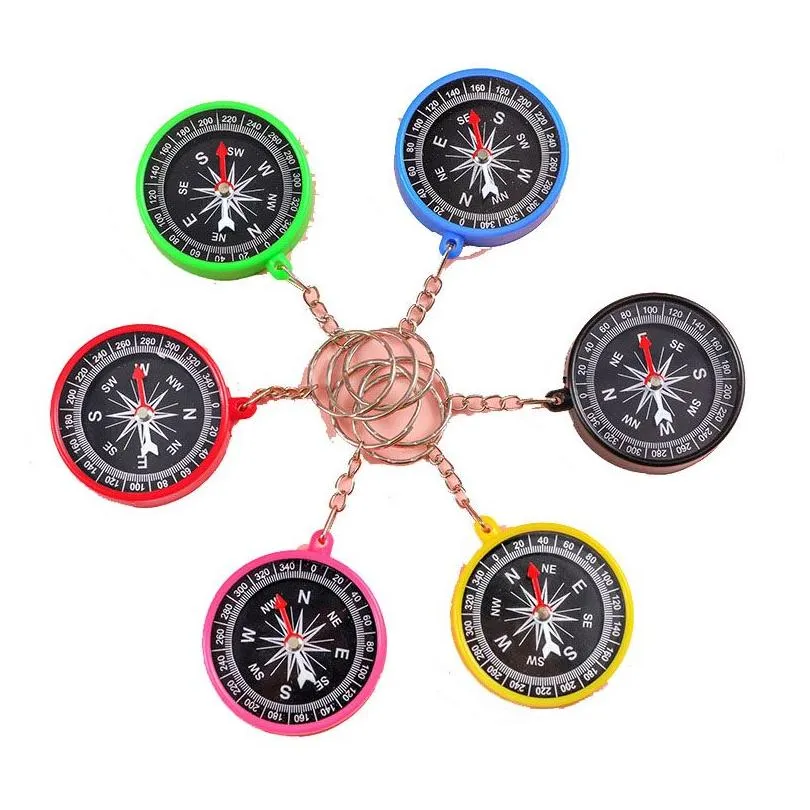 camping plastic compass party favor hiking navigation premium outdoor sports hiking pointer pointing guider keychain