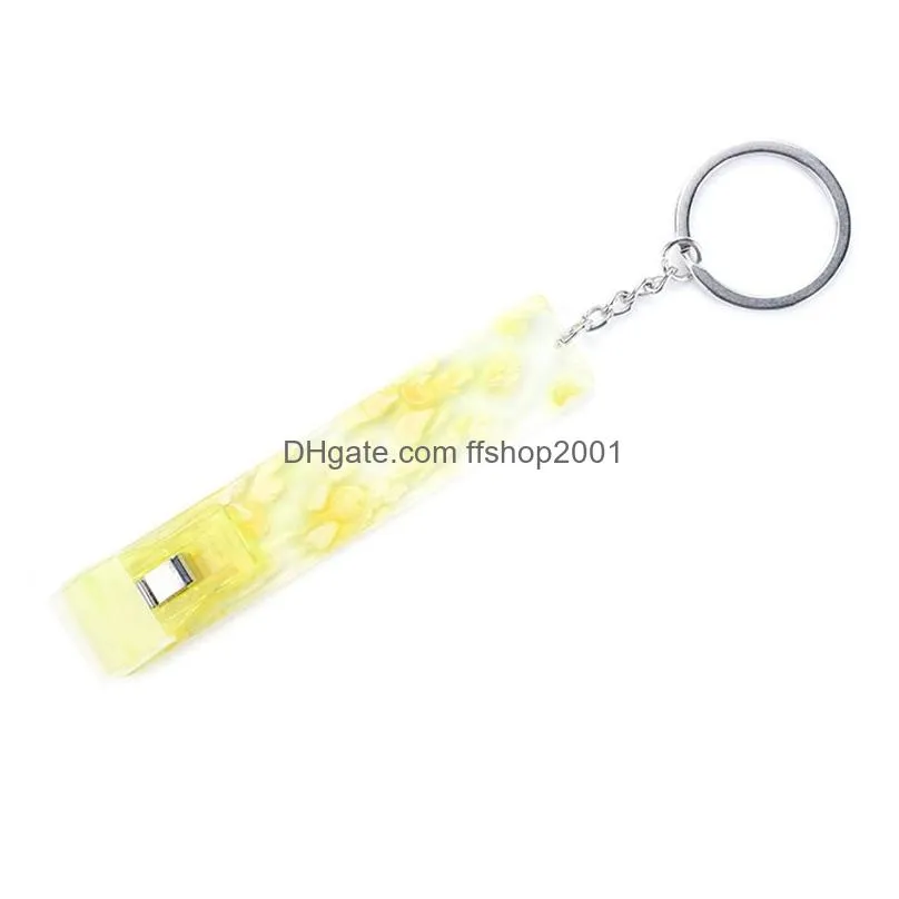 acrylic card puller keychain pendant portable contactless grabber card keychains bag decorative keyring