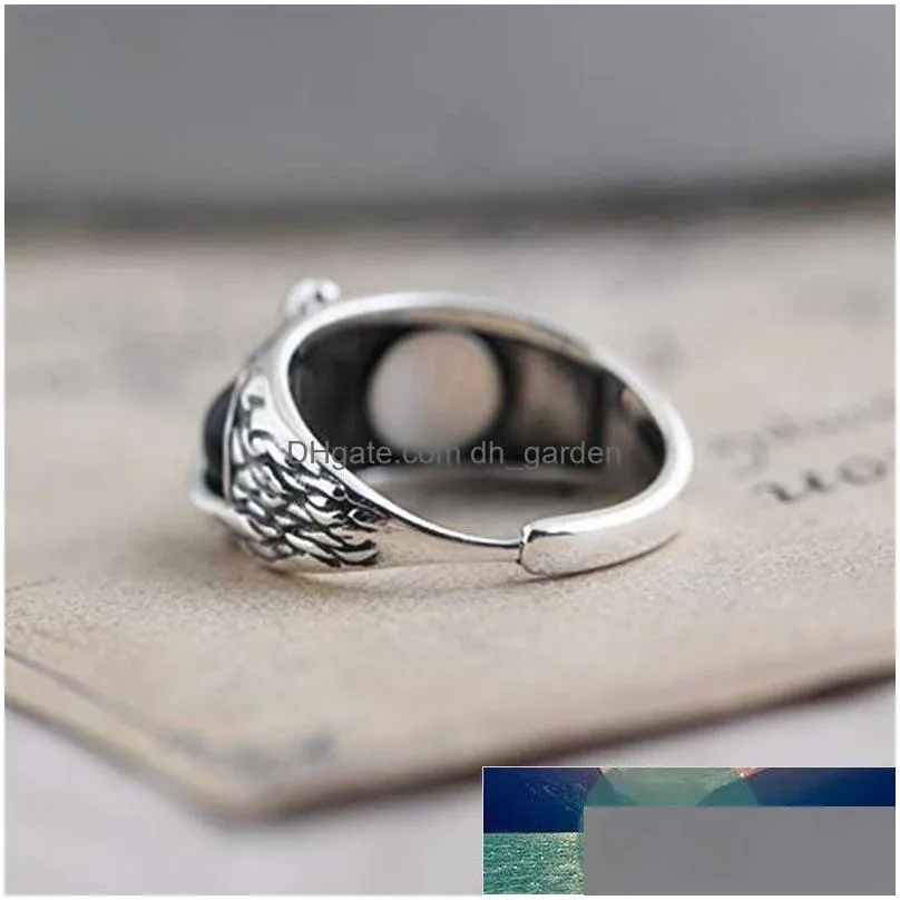 creative blue cats eye ring for women men vintang unique cute animal ring factory price expert design quality latest style original