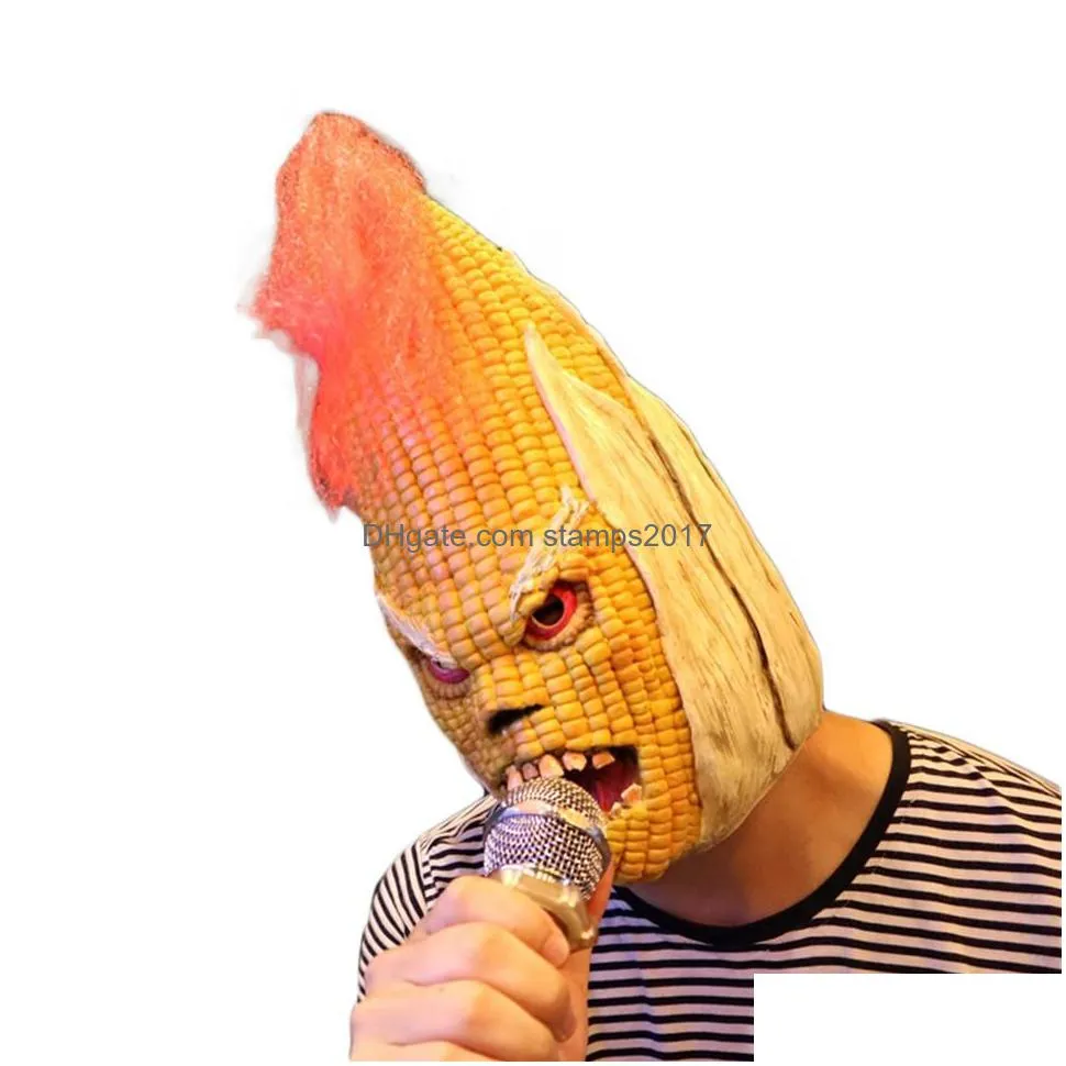 corn monster full head mask scary adult realistic laetx party mask halloween fancy dress party masquerade masks cosplay
