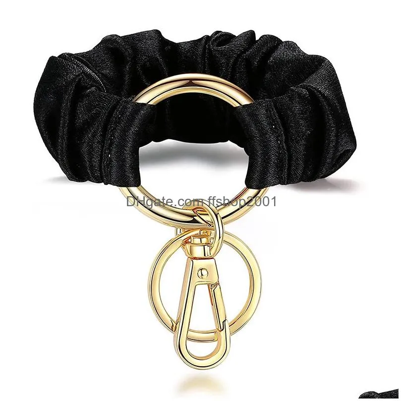 leopard wrist keychain pendant multifunctional keychains hair ring elastic headband bracelet key chain keyring